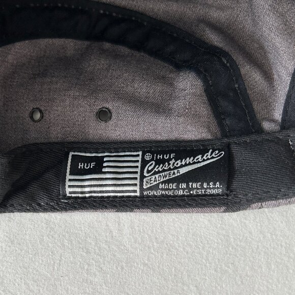 Rare HUF x Snoop Dogg Cap Gray Plant Adjustable Strapback Hat One Size USA EUC - Picture 10 of 11